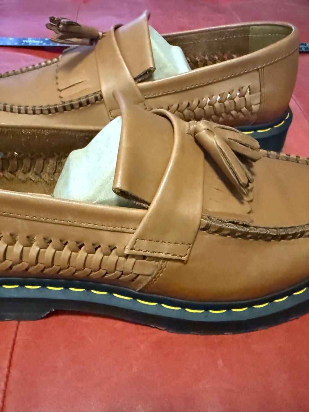 Dr. Martans ADRIAN WOVEN LEATHER TASSEL LOAFERS size 10 - Picture 2 of 8
